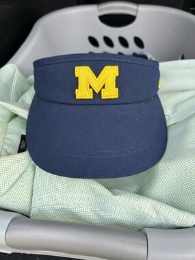 University of Michigan Nike Navy and Gray Dri-FIT Visor